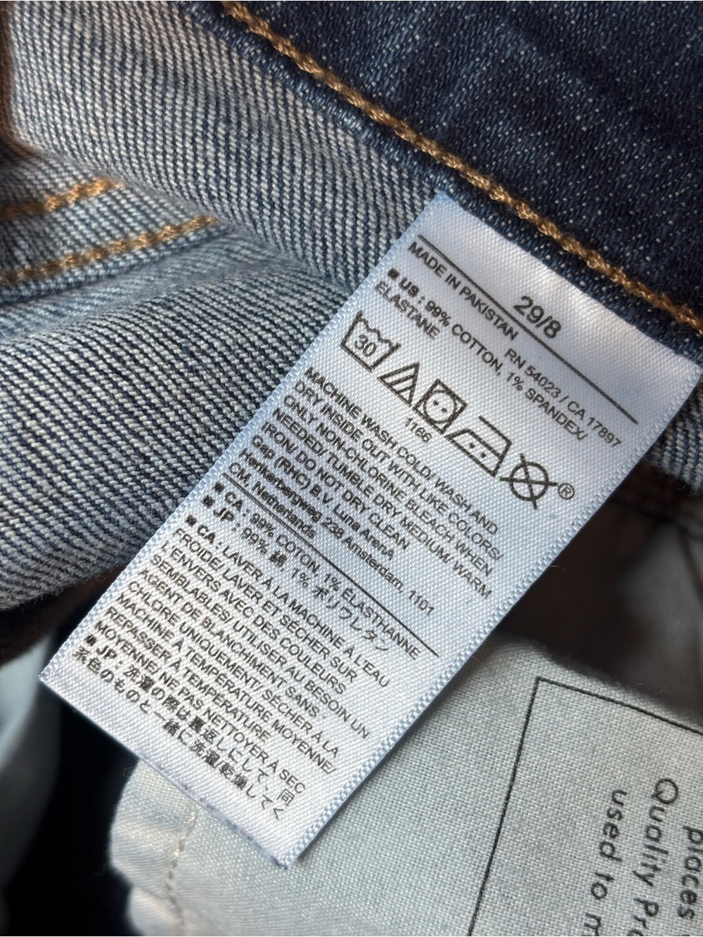 Banana Republic Denim Jeans in Medium Blue with Tan Stitching Size 8/29 EPC - Picture 7 of 7